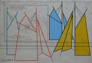 Peinture intitulée "beautiful-sails-27x…" par Nyls  Eliot, Œuvre d'art originale, Acrylique