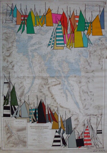 Peinture intitulée "voiles-contemporain…" par Nyls  Eliot, Œuvre d'art originale, Acrylique