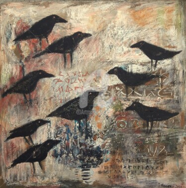 Pittura intitolato "we love  birds" da Silvia Messerli, Opera d'arte originale, Acrilico