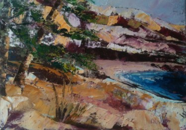 Peinture intitulée "CALANQUE" par Agnes Corre, Œuvre d'art originale, Huile