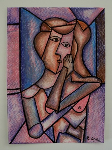 En-toute-attente Painting titled "En-toute-attente" by Romuald Canas Chico, Original Artwork