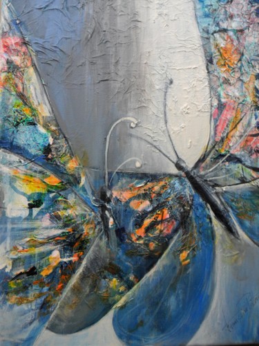 Peinture intitulée "Vers-la-lumière" par Françoise Pillou, Œuvre d'art originale, Acrylique