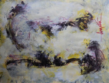 Peinture intitulée "acryl-sur-papier-ma…" par Chamartin, Œuvre d'art originale