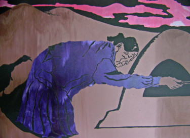 Printmaking titled "Anasazi: Descendant…" by Jo Moore, Original Artwork, Screenprinting