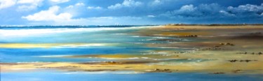 Peinture intitulée "Plage déserte .jpg" par André Kermorvant, Œuvre d'art originale, Huile
