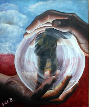 Peinture intitulée "" La bulle "" par Jicé B., Œuvre d'art originale, Pastel