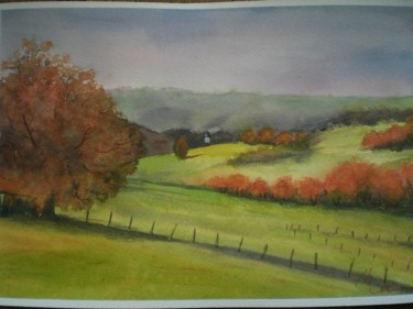 vue de Bonnemazon Peinture intitulée "vue de Bonnemazon" par Mickael Thébault, Œuvre d'art originale