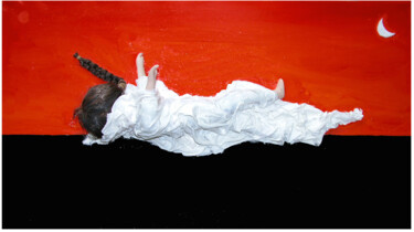 Scultura intitolato "linea di confine" da Angelo Mazzoleni, Opera d'arte originale