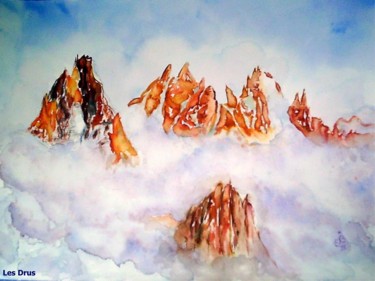 Картина под названием "alpes-les-drus.jpg" - Jm Belletou, Подлинное произведение искусства