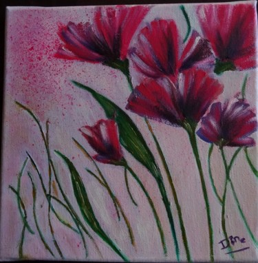 Peinture intitulée "Couleur Fushia-20x2…" par Nadine Bichon, Œuvre d'art originale, Huile