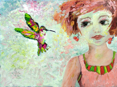 제목이 "Leora Attracts Humm…"인 미술작품 Ginette Callaway로, 원작, 기름