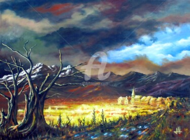 Aprés l'orage Peinture intitulée "Aprés l'orage" par Marc Lallemand (Markkus), Œuvre d'art originale, Acrylique