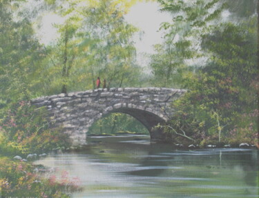 "bridge in co clare" başlıklı Tablo Cathal O Malley tarafından, Orijinal sanat, Akrilik