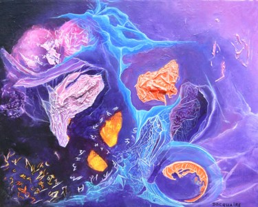 绘画 标题为“Rituel magique pein…” 由Gabriel Bocquaire, 原创艺术品, 丙烯 安装在木质担架架上