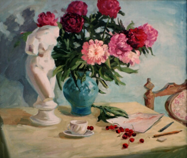 Malerei mit dem Titel "Still Life with Peo…" von Sergey Sovkov, Original-Kunstwerk, Öl