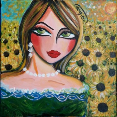 Peinture intitulée "Un tournesol pas co…" par Sara Tamjidi, Œuvre d'art originale, Acrylique