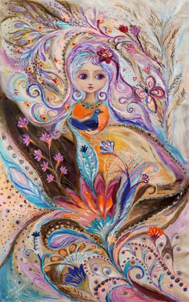Painting titled "My little fairy Oli…" by Elena Kotliarker, Original Artwork, Acrylic