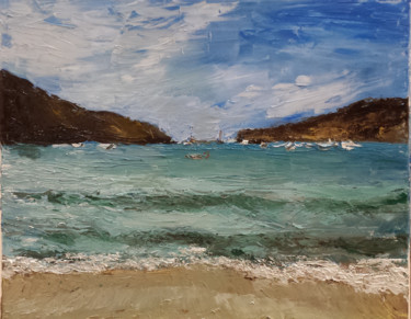 Pintura titulada "Cala Vedella" por Camilo Flores, Obra de arte original, Oleo