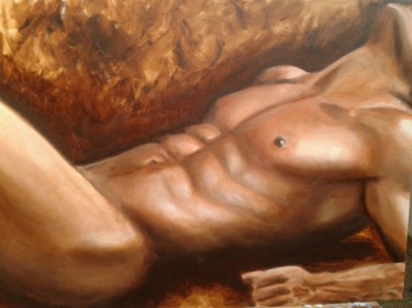 Pintura titulada "Hombre" por Camilo Flores, Obra de arte original, Oleo