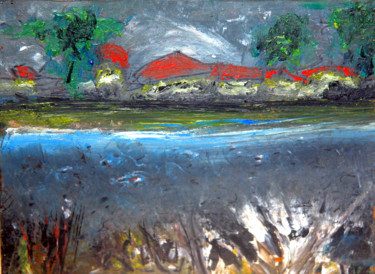 Peinture intitulée "Eclair Nocturne.jpg" par Jean-Luc Perrault, Œuvre d'art originale