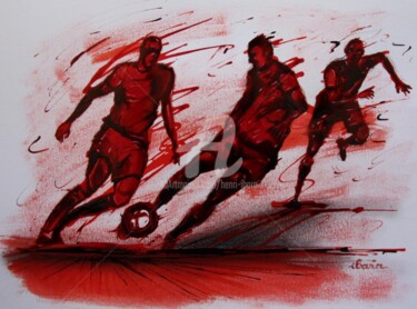 football-n-62-dessin-d-ibara-a-l-encre-rouge-et-sanguine-sur-papier-aquarelle-300gr-format-30cm-sur-42cm.jpg Rysunek zatytułowany „football-n-62-dessi…” autorstwa Henri Ibara, Oryginalna praca, Atrament