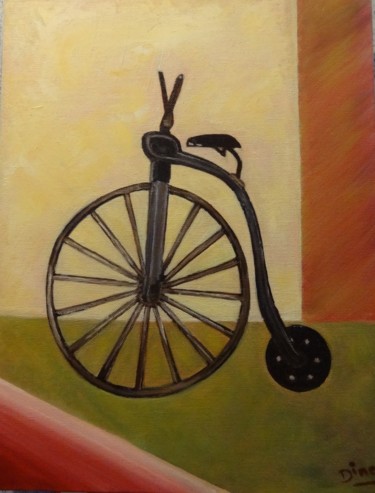 Peinture intitulée "grand-bi-bois au mu…" par Nadine Bichon, Œuvre d'art originale