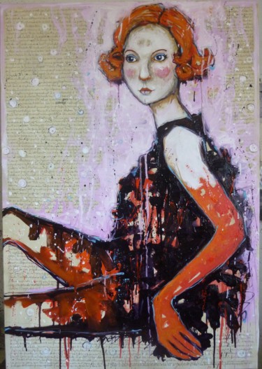 Peinture intitulée "certaines nuits les…" par Catherine Cornec, Œuvre d'art originale, Huile