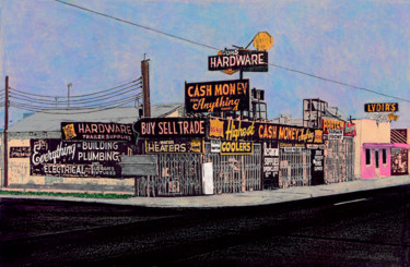 Pittura intitolato "Cash Money for Anyt…" da Linda Rosenfield, Opera d'arte originale