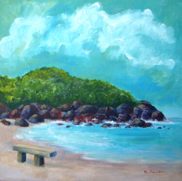 Pintura intitulada "006 - Bombinhas / S…" por Maria Lucia Pacheco, Obras de arte originais