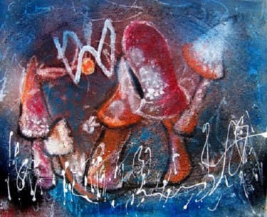 Peinture intitulée "sous-bois" par Mysane, Œuvre d'art originale, Acrylique