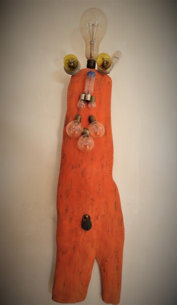 Sculpture intitulée "Pride animal - wood…" par Jérôme Astruc, Œuvre d'art originale, Bois
