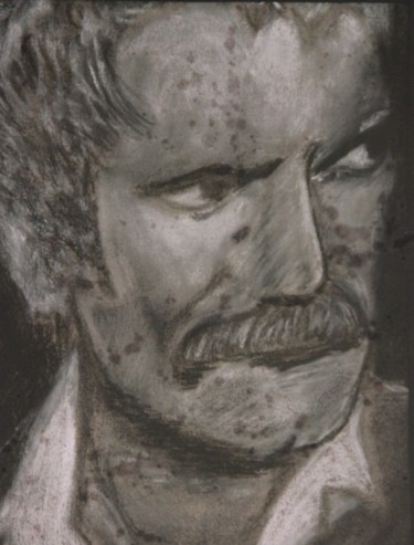 Dessin intitulée "Brassens" par Jean-Jacques Gastaud, Œuvre d'art originale, Pastel