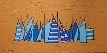 Peinture intitulée "feerie-des-voiles-6…" par Nyls  Eliot, Œuvre d'art originale, Acrylique