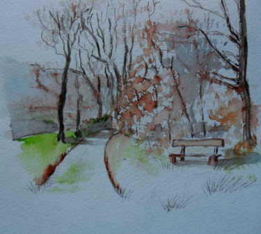 Peinture intitulée "Carnet de voyage Tr…" par Françoise Pillou, Œuvre d'art originale, Aquarelle