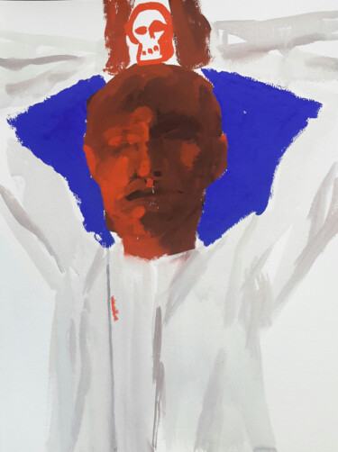 Painting titled "us" by Roland Gschwind, Original Artwork, Gouache