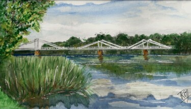 绘画 标题为“Le pont de Rigny” 由Graywolf Rm (Indian Héritage Arts), 原创艺术品, 水彩