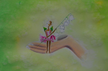 Peinture intitulée "fragrance de mai" par Rosyline, Œuvre d'art originale, Aquarelle