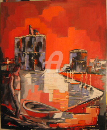 Peinture intitulée "Un coup d'oeil sur…" par Jacky Dumergue, Œuvre d'art originale, Huile