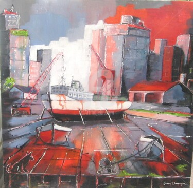 Peinture intitulée "Nouveau paysage des…" par Jacky Dumergue, Œuvre d'art originale, Huile