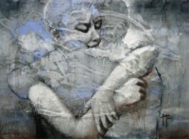 WISH YOU WERE HERE Peinture intitulée "WISH YOU WERE HERE" par Faiza, Œuvre d'art originale, Acrylique