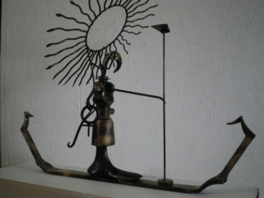 Sculpture intitulée "La barque de Râ ." par Jean Marc, Œuvre d'art originale