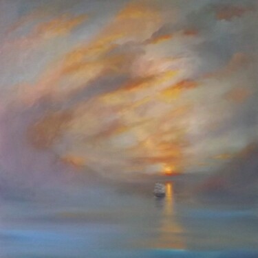 Pittura intitolato "Ghost Ship" da Lee Campbell, Opera d'arte originale, Olio