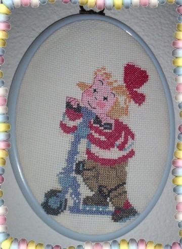 Artisanat intitulée "Trottinette" par Martine Borsa, Œuvre d'art originale