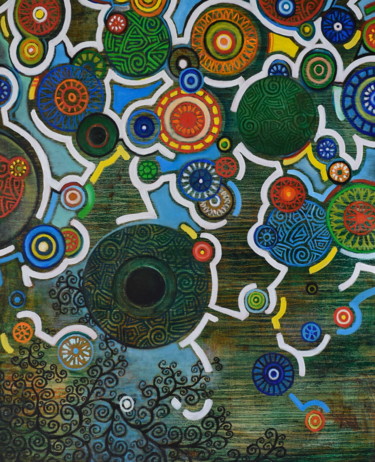Peinture intitulée "FLORAL" par Pascal Buffard, Œuvre d'art originale, Huile