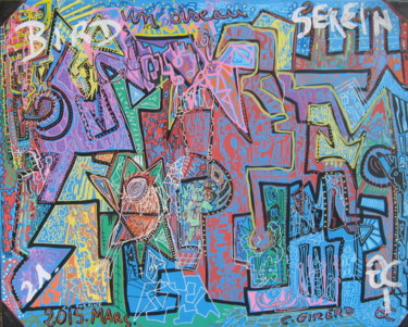 Peinture intitulée "un oiseau serein" par Girerd Christophe, Œuvre d'art originale, Acrylique