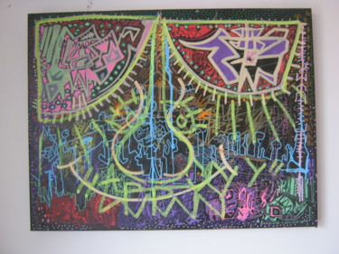 Peinture intitulée "le sourire de mon d…" par Girerd Christophe, Œuvre d'art originale, Acrylique