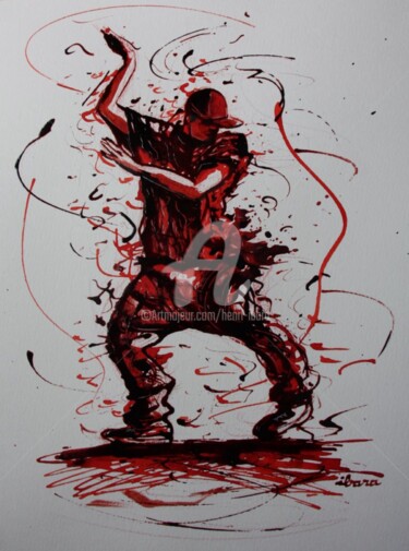 图画 标题为“hip-hop-dance-dessi…” 由Henri Ibara, 原创艺术品, 墨