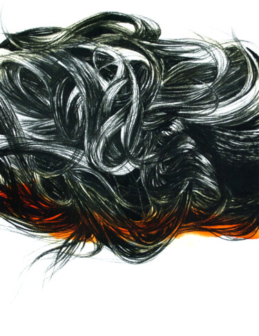Dessin intitulée "Etoupe#4" par Gaele Flao, Œuvre d'art originale, Fusain