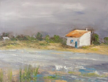 Peinture intitulée "Les marais de Camar…" par Catherine Dufrene (Katy), Œuvre d'art originale, Huile
