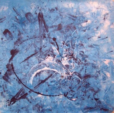 Pintura intitulada "round the clock" por Delphine Bernard, Obras de arte originais, Óleo